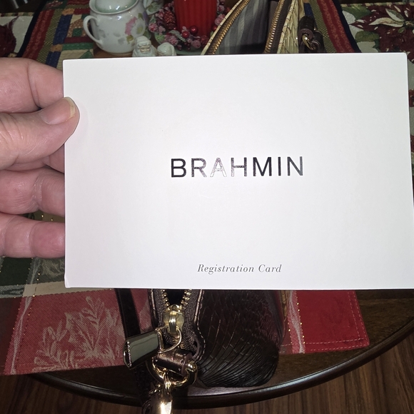 Brahmin NWO Tags Large Honey Carlisle Leather Satchel/Crossbody 15x12.5x4 - Picture 13 of 15